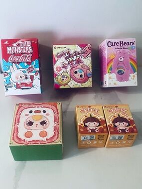 POP MART Coca Cola, Baby Three, Baby Bean & Care Bears Colorful Hug- BLIND BOXES